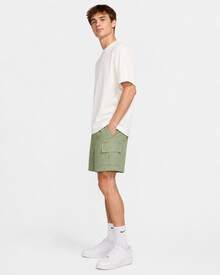 Nike 圓領純色刺繡Logo印花短袖T卹 男款 白色 - 白色 - 查看 6
