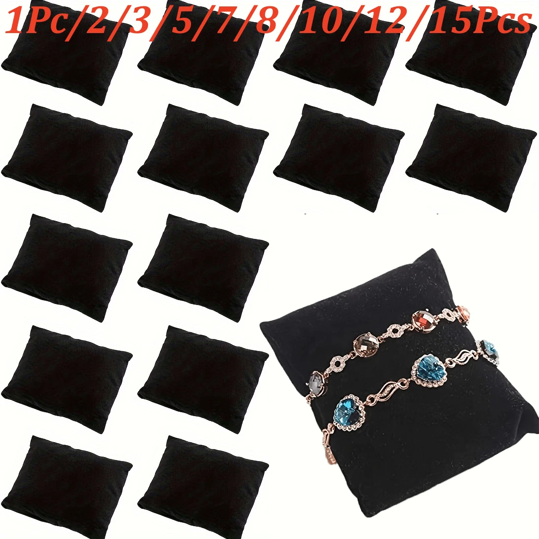 1/2/3/5/7/8/10/12/15 Buah Bantal Beludru untuk Gelang, Jam Tangan, dan Gelang, Cocok untuk Pajangan Perhiasan Jam Tangan dan Gelang