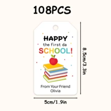 Editable Back To School Labels, First Day Of School Gift Tags, Student Back To School Gifts, Rainbow Gift Labels, Back To School Season - Multicolor - View 11