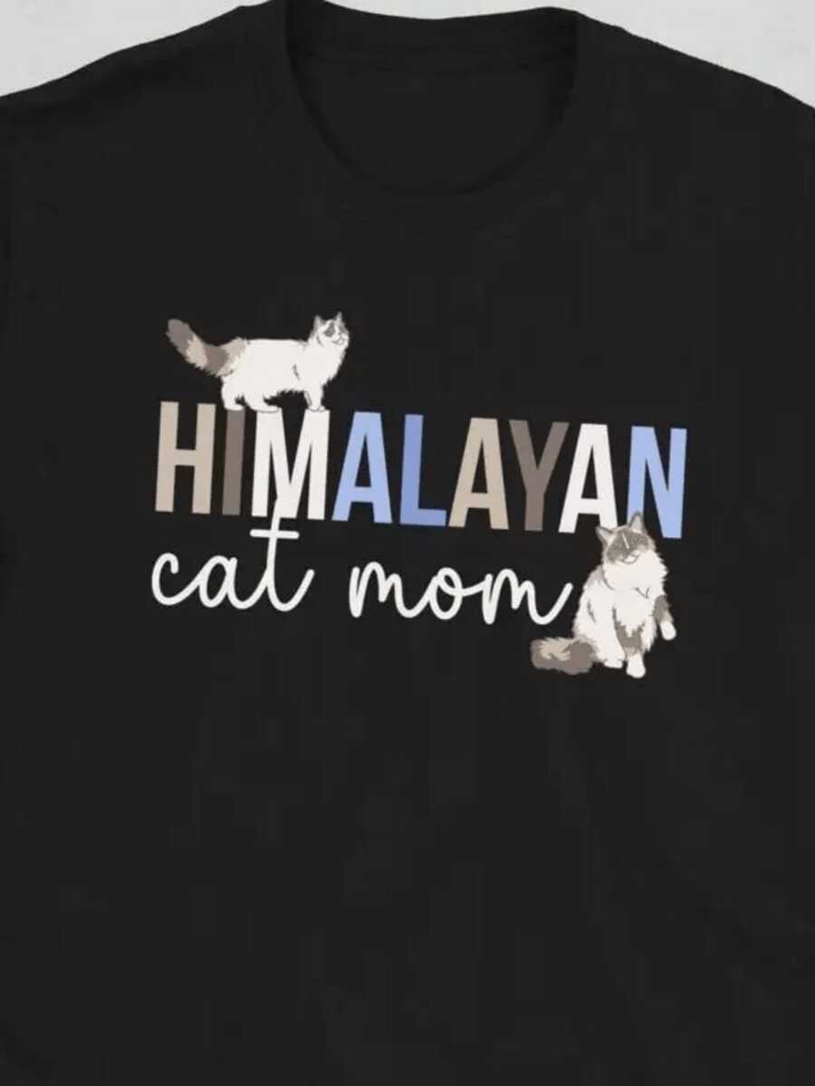 Himalayan Cat Owner Mom T-Shirt - Black - View 1