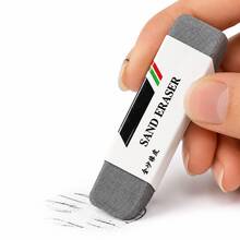 Premium TPR Ballpoint Pen Eraser - Rectangular, Perfect For Students And Office Use, Compatible With Gel Pens, Ballpoint Pens And Fountain Pens, Rubber Material, Black - A - View 3