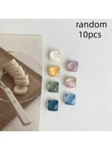 5/10個 - 水波紋冰箱磁鐵，圓形 & 正方形，照片白板備忘錄裝飾磁性貼紙 - 創意裝飾磁性貼紙，適合家居裝飾和禮物，生日禮物，畢業禮物 - 彩色 - 查看 11