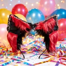 Diadema de orejas de zorro estilo metal para fiesta temática cool, accesorio de cabeza para disfraz de escenario, diadema especial con tinte de gato - Banda para el cabello - Ver 4