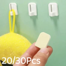 20/30 piezas Gancho autoadhesivo multifunción para barra de cortina, puerta trasera, ventana, almacenamiento, soporte para llaves y toallero de baño - Multicolor - Ver 2
