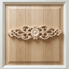 1pc Solid Wood Carving Horizontal Flowers, Home Decorations, Woodworking Supplies, Suitable For Cabinets, Doors And Windows, Furniture, Background Walls, Porches, Offices And Other Decorations, Holiday Decorations, DIY Decorations. - Multicolor - View 2