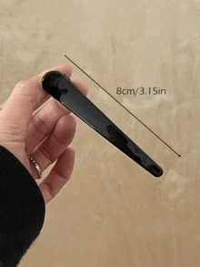 20/10/1pc Black Plastic Simple Elongated Pointed Clip Hair Clips, Salon Hairdressing Clips For Bangs & Hair Styling - Black - View 7