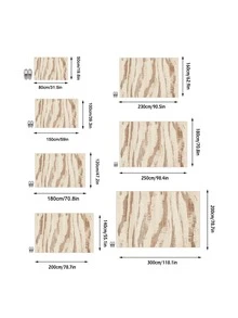 1pc Floor Mat/Rug (Rug, Carpet, Area Rug, Bath Mat, Bath Rug, Door Mat), Italian Modern Luxury High-End Abstract Texture Minimalist Art - Soft Faux Cashmere Rug, Bathroom, Kitchen, Doorway, Hallway, Bedside, Living Room, Bedroom, Etc., All-Season Machine Washable Floor Mat, Home Decor - Multicolor - View 3
