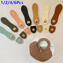 1/2/4/6Pcs DIY Handmade Bag PU Snap Fastener Folding Sewing Accessories Crochet/Wallet/Handbag Making Metal Buckle - Multicolor - View 2