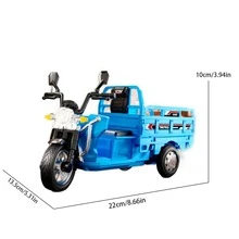 1pc Realistic Spray Sound & Light Tricycle, ABS Material, 3-Sided Panels Can Be Flattened, Steering Wheels, Inertia Glide, Shock Absorption, Multiple Colors Available, Suitable For Children Role Play/Birthday Gift - Multicolor - View 6