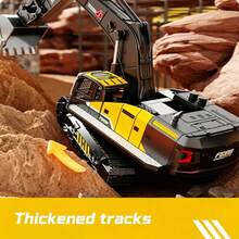 1pc Alloy Excavator Model, Alloy Bucket, Finely Detailed Simulation, Multiple Color Options, Multi-Joint Controllable, 720° Rotation, Birthday/Holiday Gift/Engineering Vehicle Collection/Desktop Ornament/Collection Display - Multicolor - View 3
