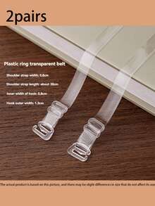 10 Pairs Clear Invisible Bra Straps, Non-Slip Sexy Strapless Bra Accessories With Metal Buckle (1/2/3/5/10 Pairs) 1pc - Multicolor - View 11