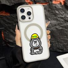 猿 黄色いヘルメット グリーンの十字 文字（中パー）ケース  11   17e  16 家族、恋人、友人、そして子供たちへのプレゼントに最適です  17 Pro/17/17e/14/16e/12 Pro/15/11 Pro Max/Air/15 Plus/13/14 Pro/17 Pro Max/15 Pro/16 Pro Max/12/16 Plus/14 Pro Max/12 Pro Max/15 Pro Max/ 13 pro/13 Pro Max/16 Pro/11 Pro/14 Plus - グレー - チェックする 12