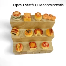 Miniature Building-Style Display Rack, Miniature Food Display Stand, Dollhouse Decor Rack, Miniature Bread Rack Ornament, Micro Scene Photography Prop, Dollhouse Mini Shelf Model, Supermarket Mini Shelf - Multicolor - View 11