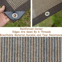 Outdoor Shade Net - Brown, UV Resistant, Durable Shade Canopy, Suitable For Travel, Picnic And Pool - Available In Multiple Sizes - 1 Sunshade Cloth - View 7