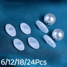 6/12/18/24入耳環耳飾後扣 | 防下垂穩定器套組 | 透明橡膠/塑膠耳飾支撐墊 | 耳垂鎖定後扣 | 重型耳環、耳釘及下垂耳用防滑墊 - 多色 - 查看 13