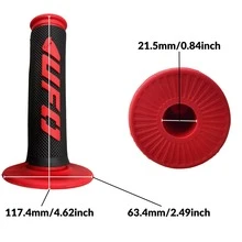 2入通用 22/24mm 7/8" 摩托車手把握把，防滑橡膠凝膠煞車把手，適用於 Kawasaki Suzuki，高品質多巴胺色越野改裝 - A - 查看 2