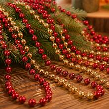 7MM Electroplated Bead Garland, 2.6ft/9.8ft/32ft Hanging Decor, Suitable For Christmas Tree, Wedding Party, Candle Holder, Tabletop Arrangement And DIY Crafts - Multicolor - View 9