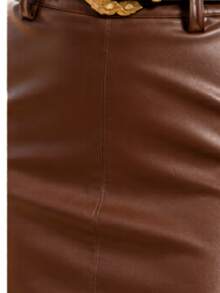 Women's Long Skirt, Godet Skirt, Women's Clothing, Evangelical Fashion, Comfortable - 鏽棕色 - 查看 5