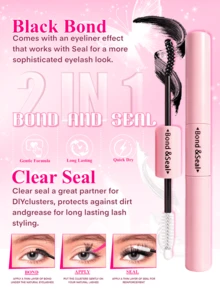 Eimny 300pcs DIY Eyelash Extension Kit, 30 Rows C Curl 3D Natural False Eyelashes With Adhesive, Sealer, Tweezers, 3 Brushes, Large Capacity Reusable, Skin-Friendly Waterproof Formula, Suitable For Beginners, Single Cluster Eyelash Set For Daily And Travel Makeup - Multicolor - View 14