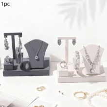 1件珠寶展示架，分類展示與呈現功能，保護與儲存，場景營造，高端。珠寶展示架適用於情人節、聖誕節、母親節、耳環、戒指及所有季節。 - 彩色 - 查看 3
