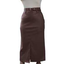 Women's Long Skirt, Godet Skirt, Women's Clothing, Evangelical Fashion, Comfortable - 鏽棕色 - 查看 9