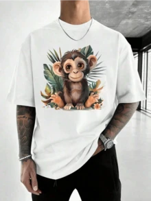 Men T-Shirts - 白色 - 查看 2