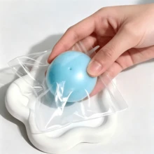 1pc Large Slow Rebound Squeeze Ball, PVC Sensory Stress Relief Plush Ball, OPP Packaging Gift, Stress Ball, Decompression, Adult Moisturizing Novelty Stress Relief, Birthday Gift, Party Decoration, Gift Box Accessory - Multicolor - View 9