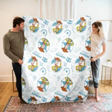 1PC Colorful Hoodie, Buzz Lightyear, Toy Story, Disney All-Star Theme Flannel Printed Blanket, Air Conditioner Cover Blanket - 100% Polyester Knitted Quilted Blanket, Digital Print - Comfortable Bedding Suitable For All Seasons, Perfect For Napping, Camping, Travel - Ideal Gift For Friends And Family, Cozy Flannel Blanket - Multiple Sizes Available, Ultra Soft, Suitable For Sofa/Bed, All-Season Essential, Perfect For Daily Relaxation On The Sofa - Multicolor - View 1
