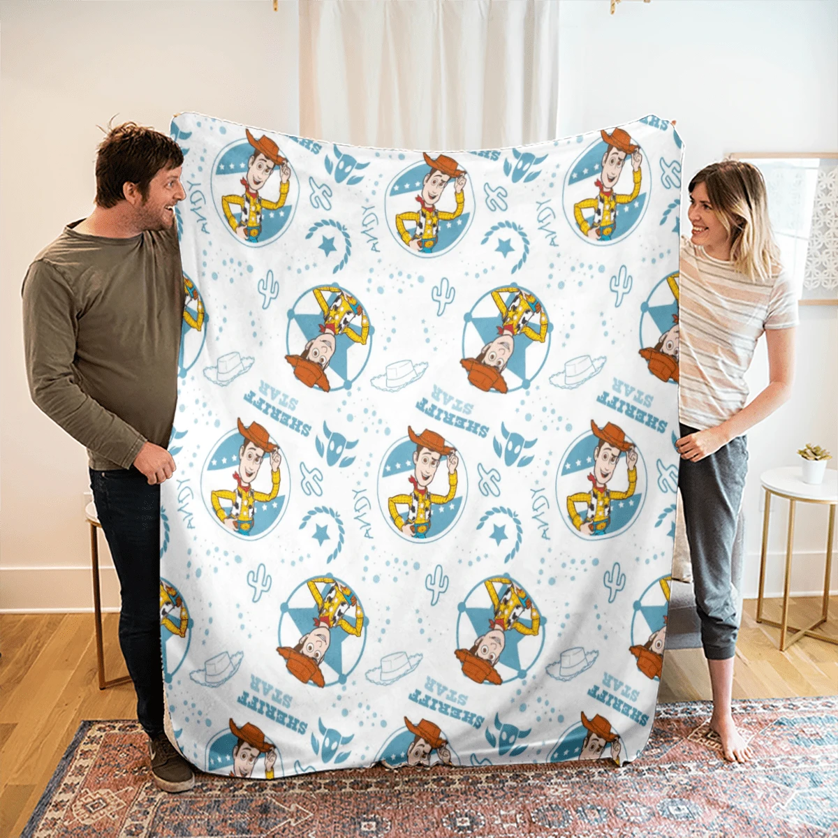1PC Colorful Hoodie, Buzz Lightyear, Toy Story, Disney All-Star Theme Flannel Printed Blanket, Air Conditioner Cover Blanket - 100% Polyester Knitted Quilted Blanket, Digital Print - Comfortable Bedding Suitable For All Seasons, Perfect For Napping, Camping, Travel - Ideal Gift For Friends And Family, Cozy Flannel Blanket - Multiple Sizes Available, Ultra Soft, Suitable For Sofa/Bed, All-Season Essential, Perfect For Daily Relaxation On The Sofa - Multicolor - View 1