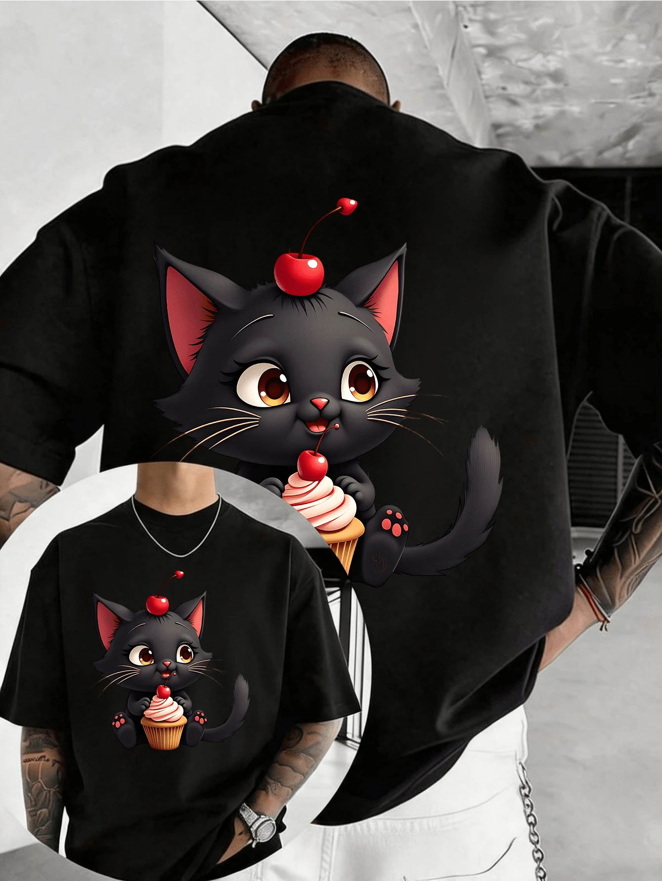 Men T-Shirts - Black - View 1