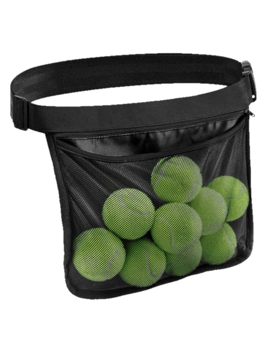 1pc Tennis Ball Bag Storage Pouch Pickleball Bag Portable Ball Waist Bag Tennis Ball Collector Bag Ball Storage Supplies - Multicolor - View 1