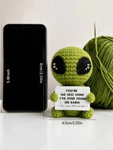 POKOJA LAND This Adorable Knitted Alien Plush Doll Makes A Thoughtful Gift Suitable For Various Occasions. It Is An Ideal Anniversary Gift, A Sweet Valentine's Day Present, Or A Creative Birthday Gift For Your Boyfriend Or Girlfriend. - Multicolor - View 3