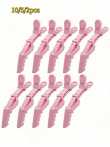 10pcs/5pcs/2pcs Multi-Functional Hair Clips, Hair Styling Clips, Suitable For Hairstylists, Women's Plastic Non-Slip Hair Clips, Professional Salon Alligator Clips Long Mouth Clips, Ideal Choice For Beauty Salons, Home And Bathroom Decor - Multicolor - View 1