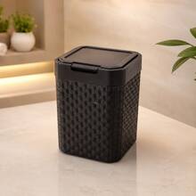 Lixeira Rattan Preta 5L com Tampa Click para Cozinha - Visão 3