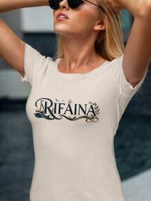 Rifaina Rosa Dos Ventos T-Shirt, Local Art, Tourism, Artificial Beach, Unisex Shirt/Blouse, Men's/Women's Plus Size, 100% Cotton - 米色 - 查看 2
