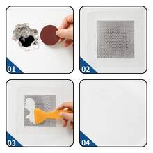 1set Wall Repair Patches, Drywall Repair Tools, Self-Adhesive Fiber Nets Are Used To Repair Holes In Drywalls And Ceilings. They Are Suitable For Fixing Cracks On Ceilings And Walls And Are Easy To Install. - Multicolor - View 4