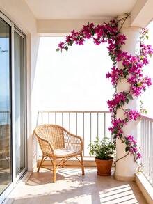 2pcs Artificial Flowers, Artificial Bougainvillea, Artificial Triangle Plum Vine, Suitable For Outdoor Decoration, Courtyard Decor,Garden Decor,Corridor Decor,Table Center Decor,Birthday Gift, Spring/Summer Decor, Home/Party/Bedroom/Balcony Decor - Hot Pink - View 4
