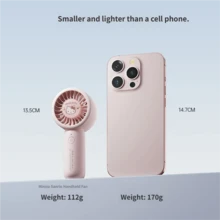 MINISO 官方 Sanrio 手持迷你風扇 1200mAh 強力涼風 [3秒快速冷卻] 電池續航可達 4.5 小時 附掛繩 3合1 (手持/桌面/旅行) 個人便攜風扇 適合旅行、演唱會、露營、化妝 - 粉紅色 - 查看 4