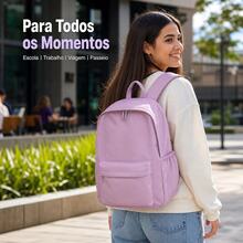 Mochila universitária estilo INS: Simples e versátil, mochila estudantil de grande capacidade, mochila de viagem para laptop em cor sólida(Cor aleatória) - Retângulo - Visão 6