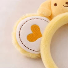 MINISO 三麗鷗 Pompompurin 1入 黃色絨毛 SPA 髮帶 可愛柔軟洗臉化妝髮圈 護膚美容日常用 - 黃色 - 查看 4