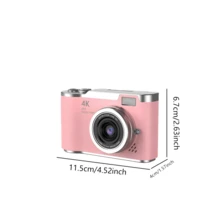 Portable Dual Front And Rear Lens High-Definition Pixel Digital Camera, 180° Flip Screen, With Filter Function, Suitable For Students - Graduation Gift - Holiday Gift (Includes 800mAh Rechargeable Battery) - View 6