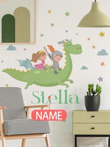 Stiker Dinding Penjinak Naga, Dekorasi Kamar Anak, Hadiah Kembali ke Sekolah, Hadiah Ulang Tahun, 40*120cm - MultiWarna - View 1