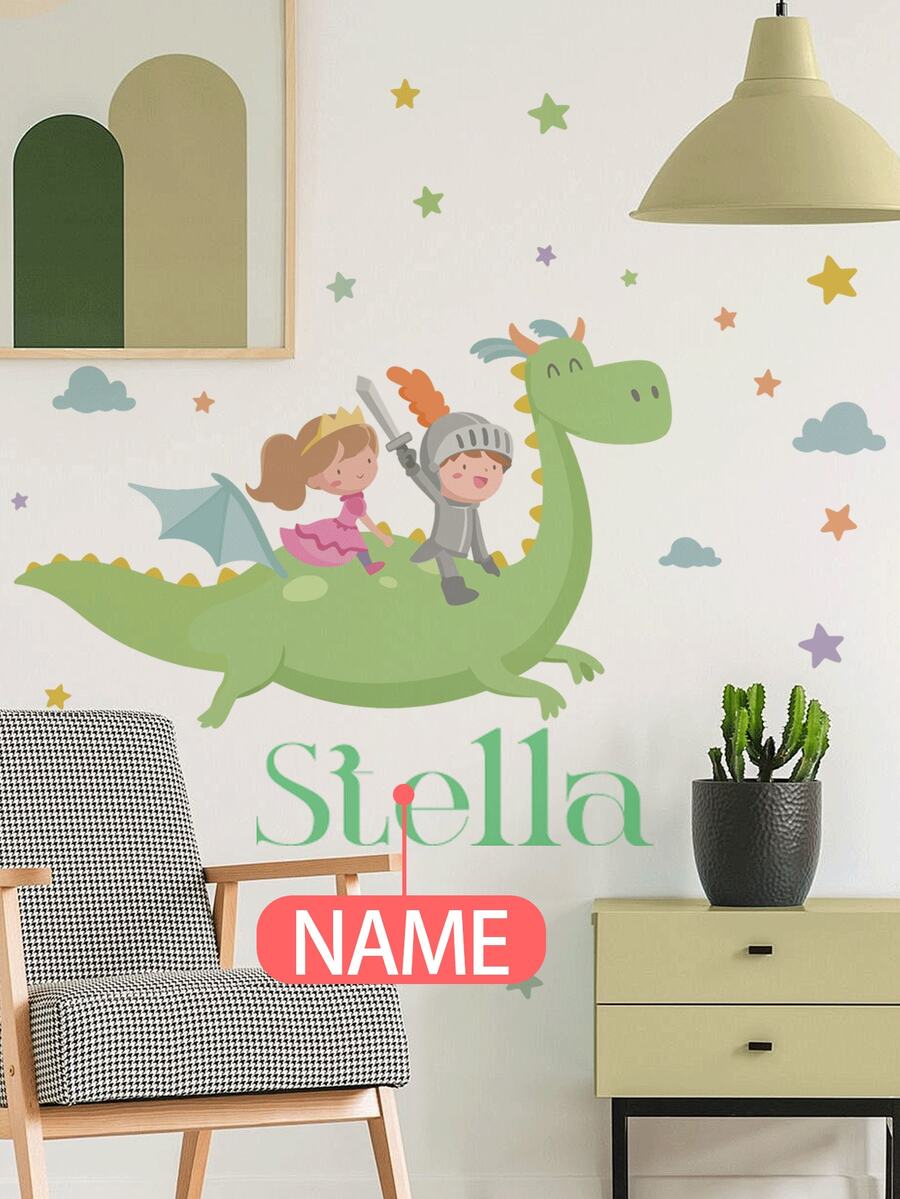 Stiker Dinding Penjinak Naga, Dekorasi Kamar Anak, Hadiah Kembali ke Sekolah, Hadiah Ulang Tahun, 40*120cm - MultiWarna - View 1