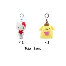 SANRIO 卡通角色鑰匙圈 正版 Kitty、MyMelody、Kuromi、Pompompurin、Pochacco 可愛動漫絨毛吊飾，復活節、母親節及其他節日禮物、生日禮物派對小禮、女包與後背包車鑰匙圈 多件組優惠包 - 彩色 - 查看 22