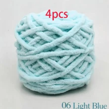 EDCUEBE7 1/4pcs Medium Thick Plush Yarn, 100G Premium Ice Yarn For Crochet Knitting, Suitable For Handmade Scarves, Bags, Slippers - Soft DIY, Multiple Colors Available - 100.0% Polyester - 100G Ice Strip Cable - View 56