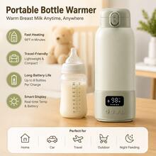YKV 可攜式嬰兒奶瓶加熱器，16000mAh充電電池，40°C恆溫 & 最高100°C加熱，適用於母乳、配方奶和水的旅行奶瓶加熱器 - H104-100℃ - 查看 4
