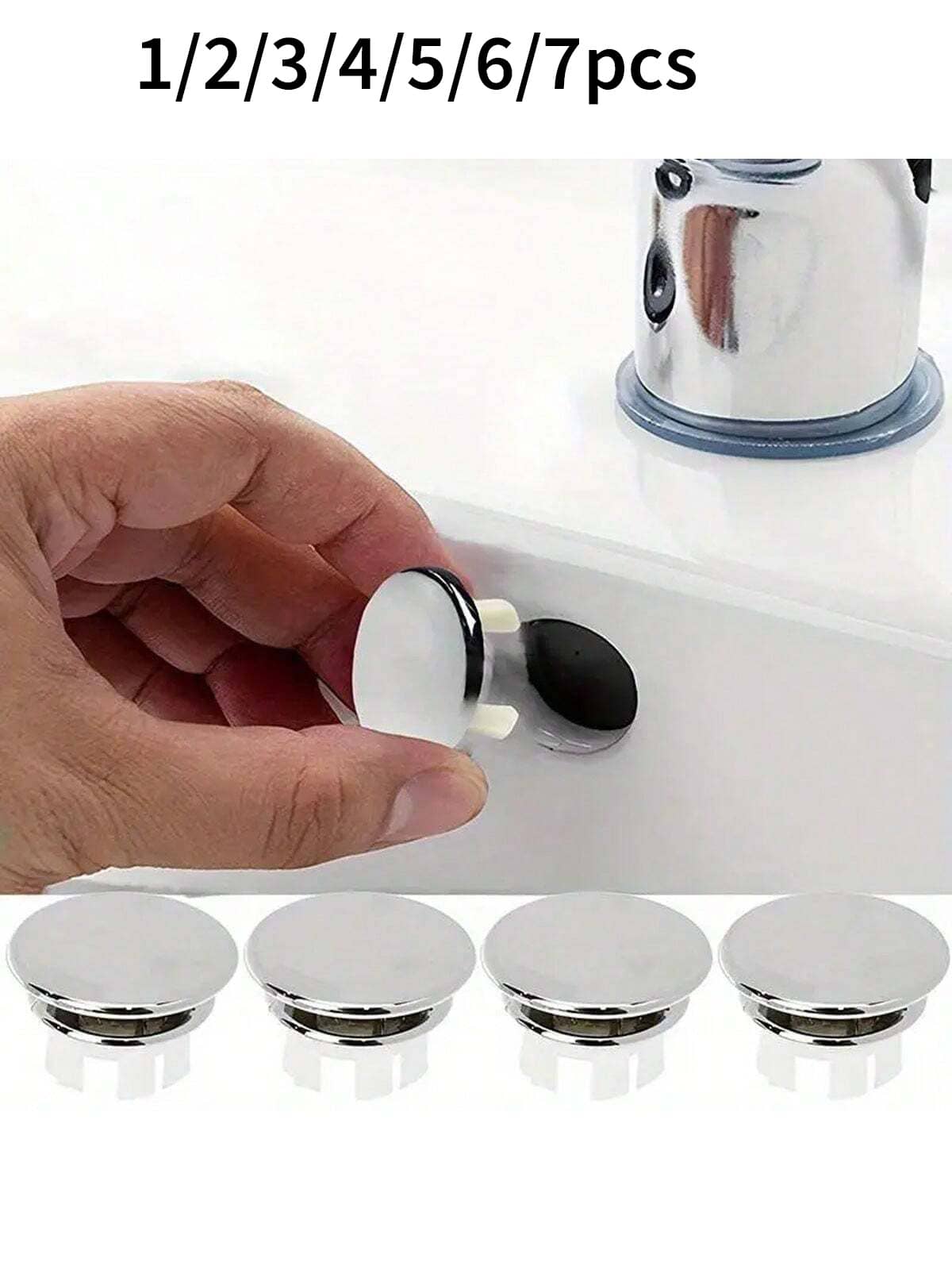 高品质塑料双环水槽溢水盖 - 防水、易于安装、圆形,适用于浴室和厨房水槽,无螺纹连接标准,盖板设计,适合家居装修/DIY项目,适合所有用户,可用于家居浴室装饰、秋季装饰和返校季装饰。 - 彩色 - 查看 1