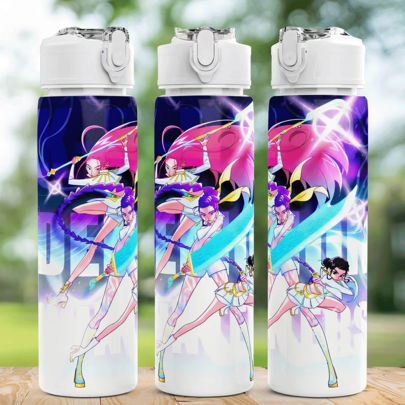 KPop Demon Hunters 1pc 5 Colors K-POP Girl Group Style Spill-Proof Flip Top Sports Water Bottle, Portable Fashion Design, 800ml-27oz Travel Cup, With Strap, Straw And Lid, Cute Design, High Quality, Leak-Proof, Shock-Proof, Outdoor Sports Water Bottle, Large Capacity Portable Cup, Suitable For Short Trips, Hiking, Picnic, Running, Fitness, Mother's Day, Halloween, Christmas, Thanksgiving, Father's Day, Valentine's Day, Students, Family, Boyfriend/Girlfriend, Birthday, Graduation Gift, Suitable For Men And Women, Also A Great Surprise Gift For Fans.