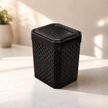 Lixeira Rattan Preta 5L com Tampa Click para Cozinha - Visão 2