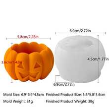 6pcs Halloween Ghost Pumpkin Silicone Mold, 3D DIY Candle Soap Resin Chocolate Mold, Reusable Craft Mold For Halloween Party Decor - Multicolor - View 7